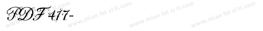 PDF 417字体转换
